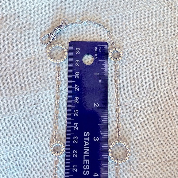 John Hardy Open Circle Stationed Long Chain Necklace in Sterling Silver - Picture 8 of 15